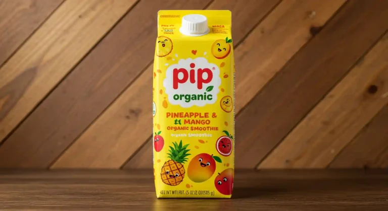 A carton of Pip Organic Mango & Pineapple Smoothie