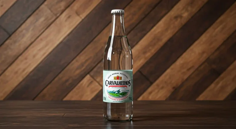 A bottle of sparkling mineral water