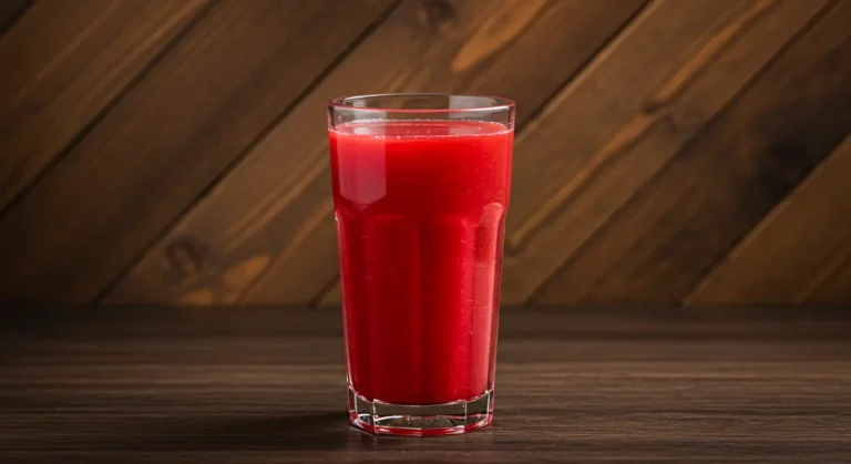 A glass of Quenchers Strawberry & Dragonfruit drink